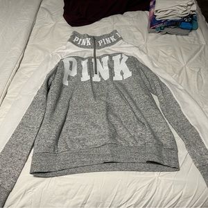 Womens 1/4 zip Victorias Secret - Pink sweatshirt